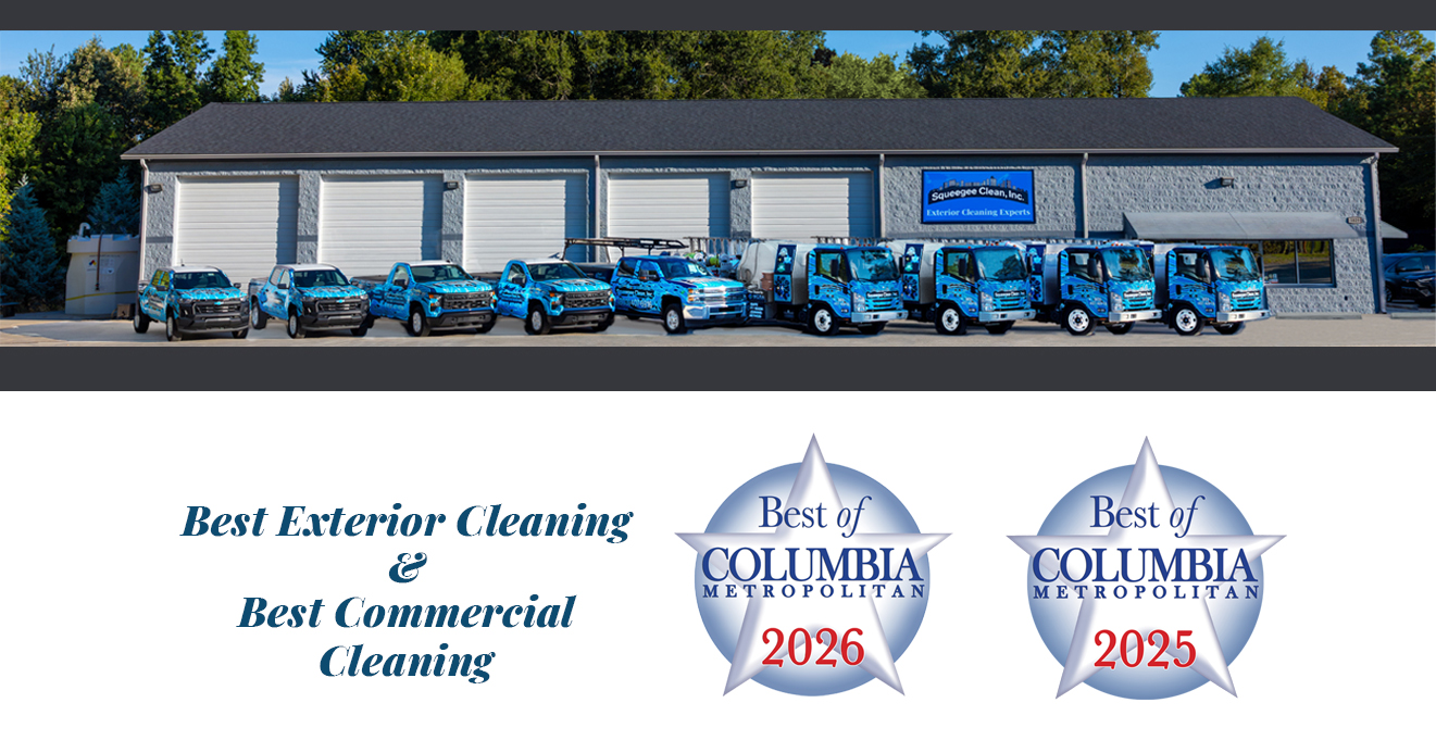 The Squeegee Clean Inc professional fleet of trucks is ready to serve you.